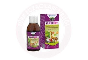 SAMBUJOY KARA MURVER, MULTIVITAMIN VE MULTIMINERAL ICEREN SIVI TAKVIYE EDICI GIDA 150 ml şişe İlaç Görseli