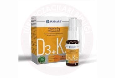 SANMARK VITAMIN D3+K2 ICEREN TAKVIYE EDICI GIDA ORAL DAMLA 20 ml şişe İlaç Görseli