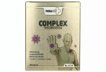 NOUPLUS COMPLEX VITAMIN C, BETAGLUKAN, KARAMURVER, PROPOLIS VE CINKO ICEREN TAKVIYE EDICI GIDA 30 kapsül İlaç Görseli