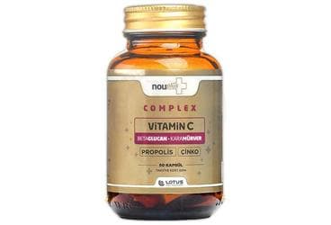 NOUPLUS COMPLEX VITAMIN C, BETAGLUKAN, KARAMURVER, PROPOLIS VE CINKO ICEREN TAKVIYE EDICI GIDA 50 kapsül İlaç Görseli