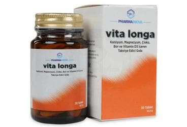 VITA LONGA KALSIYUM, MAGNEZYUM, CINKO, BOR VE VITAMIN D3 ICEREN TAKVIYE EDICI GIDA 30 tablet İlaç Görseli