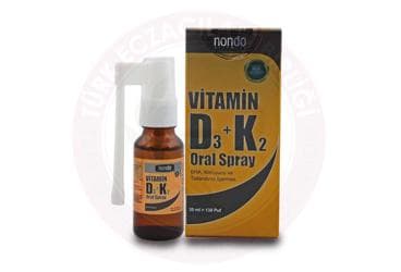 NONDO VITAMIN D3K2 TAKVIYE EDICI GIDA ORAL SPREY 20 ml şişe İlaç Görseli
