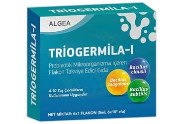 TRIOGERMILA-I PROBIYOTIK MIKROORGANIZMA ICEREN FLAKON TAKVIYE EDICI GIDA 6x5 ml flakon İlaç Görseli