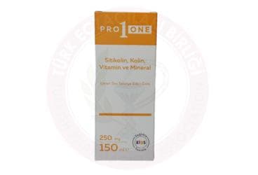 PRO1ONE SITIKOLIN, KOLIN, VITAMIN VE MINERAL ICEREN SIVI TAKVIYE EDICI GIDA 150 ml şişe İlaç Görseli