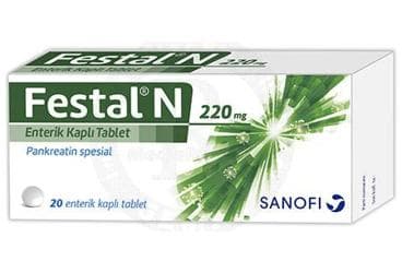 FESTAL N 220 MG ENTERIK KAPLI TABLET (20 TABLET) İlaç Görseli
