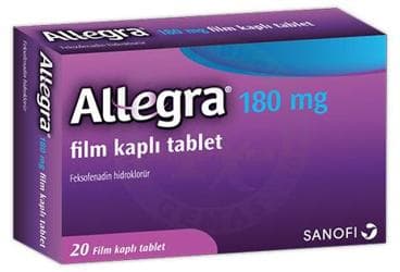ALLEGRA 180 MG  FILM KAPLI TABLET (20 TABLET) İlaç Görseli