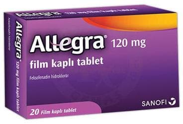 ALLEGRA 120 MG FILM KAPLI TABLET (20 TABLET) İlaç Görseli