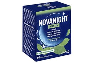 NOVANIGHT PHYTO TABLET VALERIAN BITKISI VE LAVANTA YAGI ICEREN TAKVIYE EDICI GIDA 30 tablet İlaç Görseli