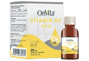 ONVITA VITAMIN D3 DAMLA 400 IU 20 ml şişe İlaç Görseli