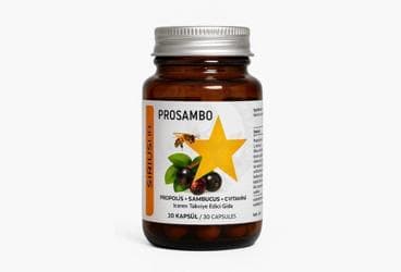 SIRIUSLIFE PROSAMBO PROPOLIS, KARAMURVER EKSTRESI VE VITAMIN C ICEREN TAKVIYE EDICI GIDA 30 kapsül İlaç Görseli