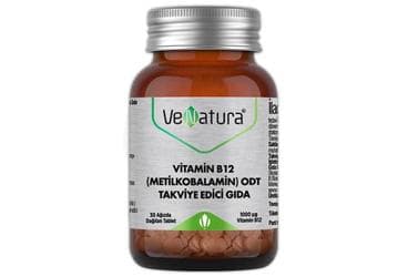 VENATURA VITAMIN B12 (METILKOBALAMIN) ODT TAKVIYE EDICI GIDA 1000 mcg 30 tablet İlaç Görseli