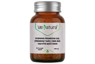 VENATURA EVENING PRIMROSE OIL (PRIMROZ YAGI) ICEREN TAKVIYE EDICI GIDA 1000 mg 60 kapsül İlaç Görseli