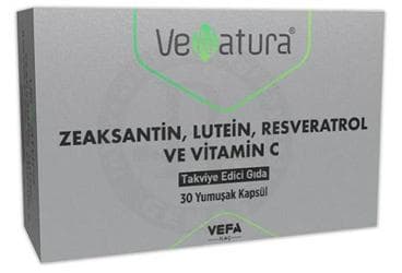 VENATURA ZEAKSANTIN, LUTEIN, RESVERATROL VE VITAMIN C ICEREN TAKVIYE EDICI GIDA 30 kapsül İlaç Görseli