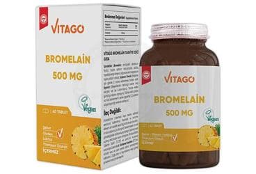 VITAGO PREMIUM BROMELAIN ICERAN TAKVIYE EDICI GIDA 60 tablet İlaç Görseli