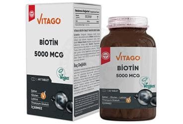 VITAGO PREMIUM BIOTIN ICEREN TAKVIYE EDICI GIDA 60 tablet İlaç Görseli