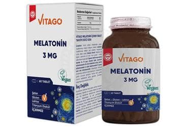 VITAGO PREMIUM MELATONIN ICEREN TAKVIYE EDICI GIDA 3 mg 60 tablet İlaç Görseli