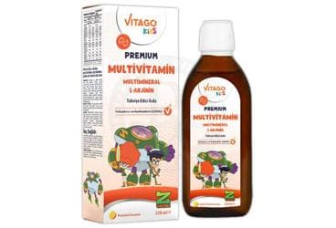 VITAGO KIDS Z TAKIMI L-ARJININ, MULTIVITAMIN ICEREN TAKVIYE EDICI GIDA 150 ml şişe İlaç Görseli