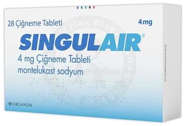 SINGULAIR 4 MG CIGNEME TABLETI (28 TABLET) İlaç Görseli