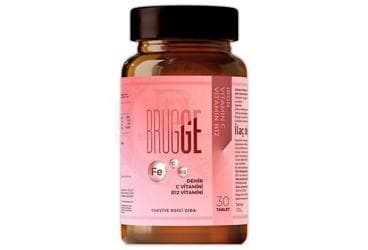 BRUGGE DEMIR, C VITAMINI VE B12 VITAMINI ICEREN TAKVIYE EDICI GIDA TABLET 30 tablet İlaç Görseli