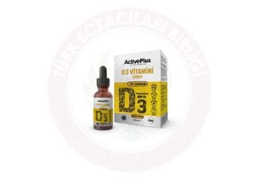 ACTIVE PLUS D3 VITAMINI SPREY TAKVIYE EDICI GIDA 400 IU 20 ml şişe İlaç Görseli