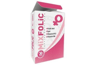 MIXFOLIC TAKVIYE EDICI GIDA 30 tablet İlaç Görseli