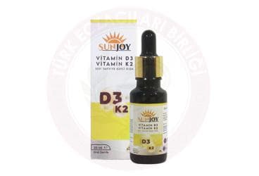 SUNJOY VITAMIN D3, VITAMIN K2 ICEREN SIVI TAKVIYE EDICI GIDA 20 ml damla İlaç Görseli
