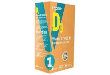 VITAMIR VITAMIN D3 ICEREN TAKVIYE EDICI GIDA SPREY 1000 IU 15 ml şişe İlaç Görseli