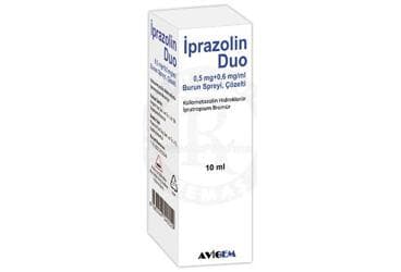 IPRAZOLIN DUO 0,5 MG + 0,6 MG/ML BURUN SPREYI, COZELTI İlaç Görseli