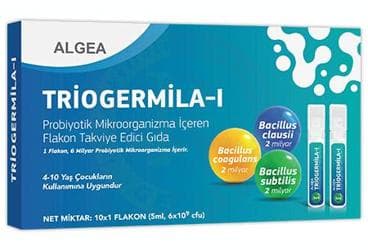 TRIOGERMILA-I PROBIYOTIK MIKROORGANIZMA ICEREN FLAKON TAKVIYE EDICI GIDA 10x5 ml flakon İlaç Görseli