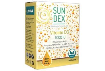 SUNDEX VITAMIN D3 DAMLA 1000 IU 20 ml şişe İlaç Görseli