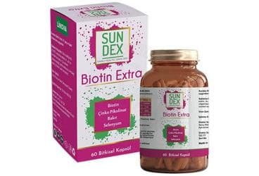 SUNDEX BIOTIN EXTRA TAKVIYE EDICI GIDA KAPSUL 60 kapsül İlaç Görseli