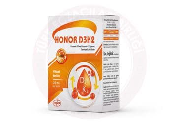 HONOR D3K2 TAKVIYE EDICI GIDA 20 ml şişe İlaç Görseli