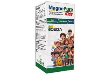 DELTA MAGNEPURE KIDS MAGNEZYUM VE VITAMIN B6 ICEREN SIVI TAKVIYE EDICI GIDA 150 ml şişe İlaç Görseli