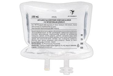 AYFLEKS %0,9 IZOTONIK SODYUM KLORUR I.V. INFUZYONLUK COZELTI 150 ML,SETSIZ İlaç Görseli