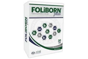 FOLIBORN PLUS TABLET TAKVIYE EDICI GIDA 30 tablet İlaç Görseli