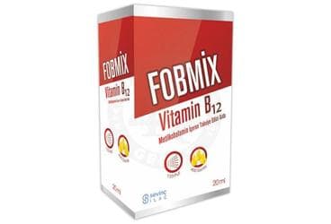 FOBMIX VITAMIN B12 (METILKOBALAMIN) ICEREN SPREY TAKVIYE EDICI GIDA 20 ml şişe İlaç Görseli