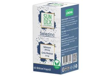 SUNDEX SELEZINC TAKVIYE EDICI GIDA BITKISEL KAPSUL 60 kapsül İlaç Görseli