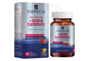 VIAPECIA IRON+MULTIVITAMIN GUMMY TABLET 60 tablet İlaç Görseli