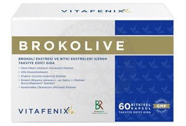 BROKOLIVE BROKOLI EKSTRESI VE BITKI EKSTRELERI ICEREN TAKVIYE EDICI GIDA BITKISEL KAPSUL 60 kapsül İlaç Görseli