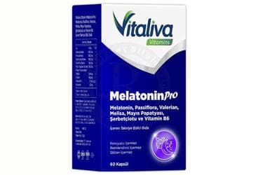 VITALIVA VITAMINS MELATONIN PRO 60 kapsül İlaç Görseli