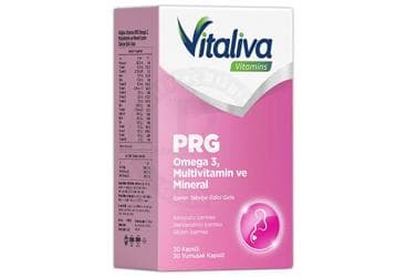 VITALIVA VITMAIN PRG OMEGA 3, MULTIVITAMIN VE MINERAL ICEREN TAKVIYE EDICI GIDA 30 kapsül + 30 softgel İlaç Görseli