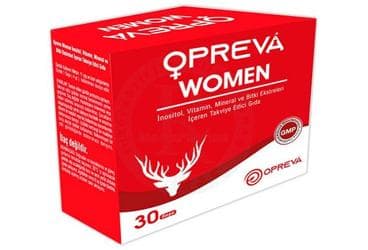 OPREVA WOMEN INOSITOL, VITAMIN, MINERAL VE BITKI EKSTRELERI ICEREN TAKVIYE EDICI GIDA SASE 30 saşe İlaç Görseli