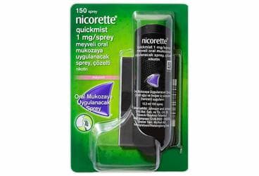 NICORETTE QUICKMIST 1 MG/SPREY MEYVELI ORAL MUKOZAYA UYGULANACAK SPREY, COZELTI (1 SISE) İlaç Görseli