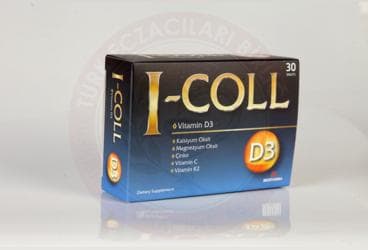 I-COLL D3 TAKVIYE EDICI GIDA TABLET 30 tablet İlaç Görseli