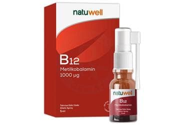 NATUWELL METILKOBALAMIN (B12) ICEREN TAKVIYE EDICI GIDA 1000 mcg 5 ml şişe İlaç Görseli
