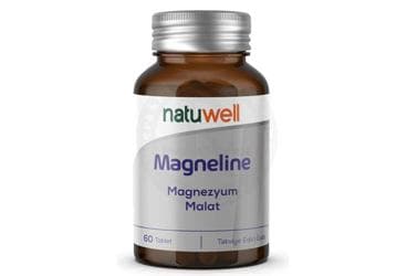 NATUWELL MAGNELINE MAGNEZYUM MALAT ICEREN TAKVIYE EDICI GIDA TABLET 200 mg 60 tablet İlaç Görseli