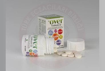 DR OVER FOLIKOLIN-D TAKVIYE EDICI GIDA 30 tablet İlaç Görseli