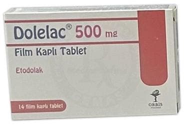 DOLELAC 500 MG FILM KAPLI TABLET (14 TABLET) İlaç Görseli
