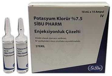 POTASYUM KLORUR %7,5 SIBU PHARM ENJEKSIYONLUK COZELTI (10 AMPUL) İlaç Görseli