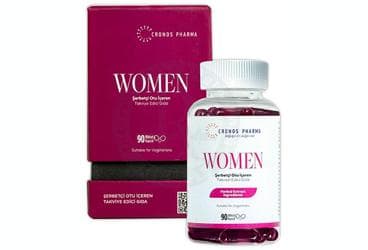 CRONOS PHARMA WOMEN SERBETCI OTU ICEREN TAKVIYE EDICI GIDA KAPSUL 90 kapsül İlaç Görseli